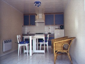 Kitchen dining witj small living room