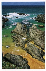 Ferienobjekte auf dem Strand von der Bretagne